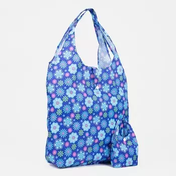 Сумка складная на кнопке, цвет синий