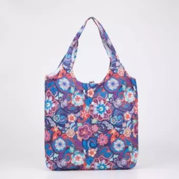 Сумка складная на кнопке, цвет синий