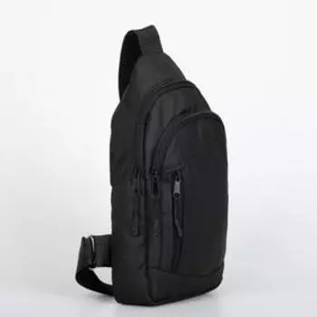 Сумка слинг ЗФТС, из текстиля, цвет чёрный