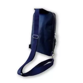 Сумка-слинг, отдел на молнии, 2 наружных кармана, цвет чёрно-синий