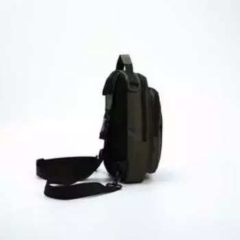 Сумка-слинг, отдел на молнии, 2 наружных кармана, дышащая спинка, цвет зелёный