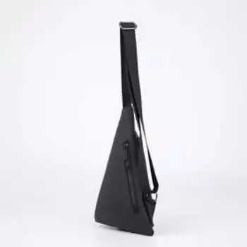 Сумка-слинг, отдел на молнии, 2 наружных кармана, регулируемый ремень, цвет чёрный