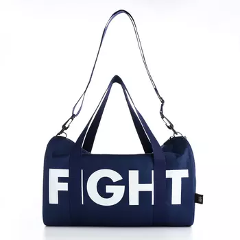 Сумка спортивная TEXTURA на молнии, с подкладкой, длинный ремень, маленький размер, синяя