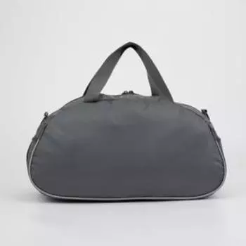 Сумка спортивная на молнии, 2 наружных кармана, цвет серый