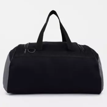 Сумка спортивная, на молнии, 2 наружных кармана, длинный ремень, цвет чёрный/серый