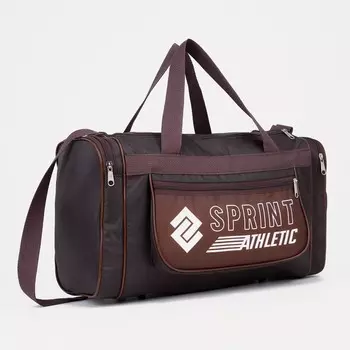 Сумка спортивная на молнии, 3 наружных кармана, длинный ремень, цвет серый