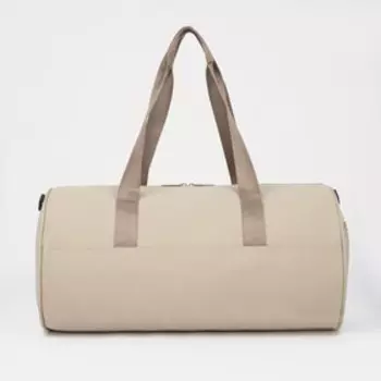 Сумка спортивная на молнии, цвет бежевый