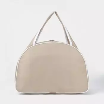 Сумка спортивная на молнии, цвет бежевый/белый