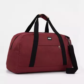 Сумка спортивная на молнии, цвет бордовый