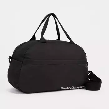 Сумка спортивная на молнии, цвет чёрный