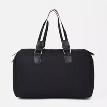 Сумка спортивная на молнии, цвет чёрный