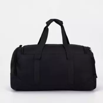 Сумка спортивная на молнии, 3 наружных кармана, цвет чёрный