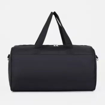 Сумка спортивная на молнии, наружный карман, цвет чёрный