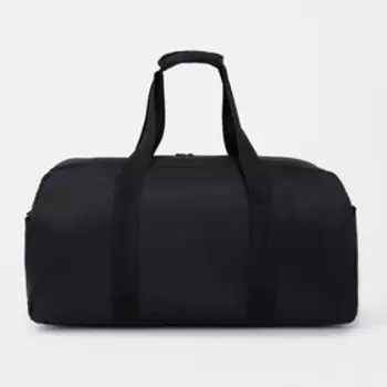 Сумка спортивная на молнии, 2 наружных кармана, цвет чёрный