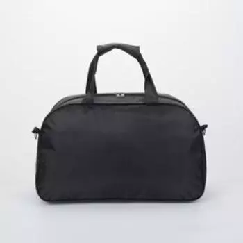 Сумка спортивная на молнии, наружный карман, цвет чёрный