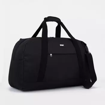 Сумка спортивная на молнии, цвет чёрный