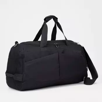 Сумка спортивная на молнии, цвет чёрный
