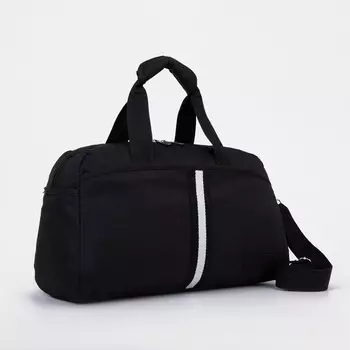 Сумка спортивная на молнии, цвет чёрный