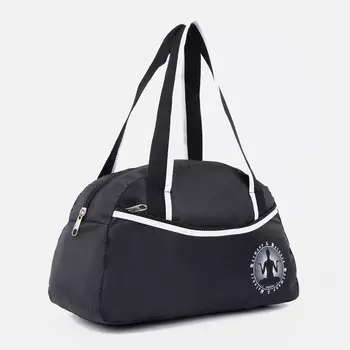 Сумка спортивная на молнии, цвет чёрный