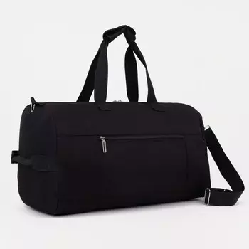 Сумка спортивная на молнии, отдел для обуви, наружный карман, цвет чёрный