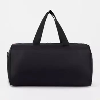 Сумка спортивная на молнии, наружный карман, цвет чёрный/розовый