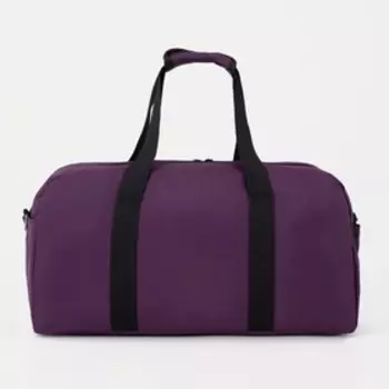 Сумка спортивная женская на молнии, 2 наружных кармана, средний размер, цвет фиолетовый