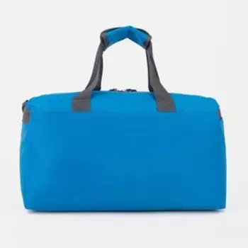 Сумка спортивная на молнии, 2 наружных кармана, средний размер, цвет голубой