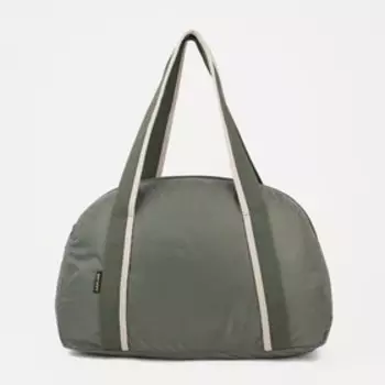 Сумка спортивная на молнии, наружный карман, цвет хаки