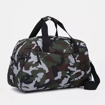 Сумка спортивная на молнии, цвет камуфляж