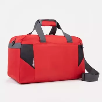 Сумка спортивная на молнии, 2 наружных кармана, цвет красный