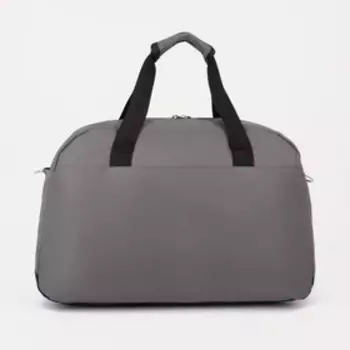 Сумка спортивная на молнии, 2 наружных кармана, цвет серый