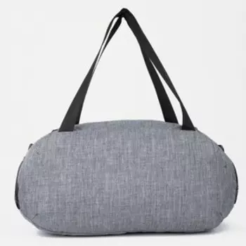 Сумка спортивная на молнии, 2 наружных кармана, длинный ремень, цвет серый