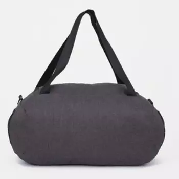 Сумка спортивная на молнии, 2 наружных кармана, длинный ремень, цвет серый