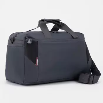 Сумка спортивная на молнии, 2 наружных кармана, средний размер, цвет серый