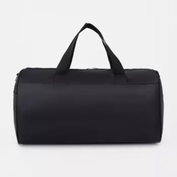 Сумка спортивная на молнии, 2 наружных кармана, цвет серый/чёрный