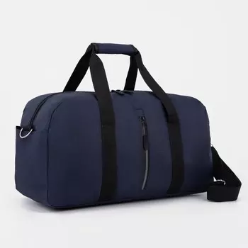 Сумка спортивная на молнии, 2 наружных кармана, цвет синий