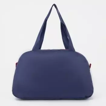 Сумка спортивная на молнии, наружный карман, цвет синий/розовый