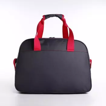 Сумка спортивная на молнии, наружный карман, длинный ремень, цвет серый/розовый