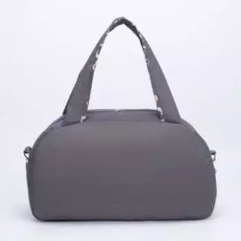 Сумка спортивная на молнии, наружный карман, цвет серый