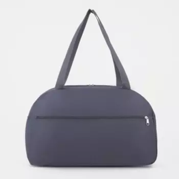 Сумка спортивная на молнии, наружный карман, цвет серый/салатовый/дым