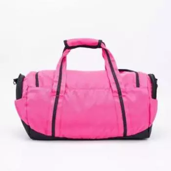 Сумка спортивная на молнии, 2 наружных кармана, цвет розовый/чёрный