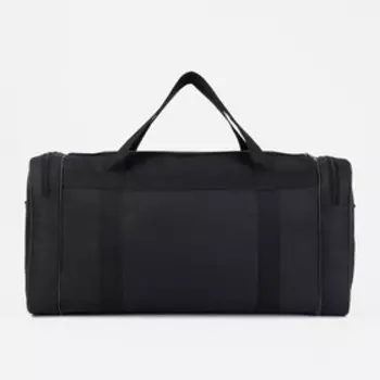 Сумка спортивная на молнии, 3 наружных кармана, цвет чёрный