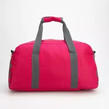 Сумка спортивная, отдел на молнии, 3 наружных кармана, длинный ремень, цвет малиновый