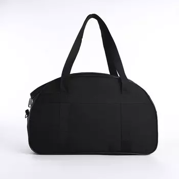 Сумка спортивная, отдел на молнии, наружный карман, длинный ремень, цвет чёрный