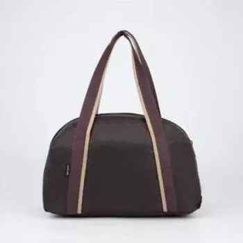 Сумка спортивная на молнии, цвет коричневый