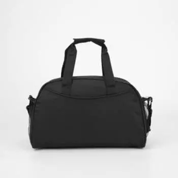 Сумка спортивная на молнии, наружный карман, цвет чёрный