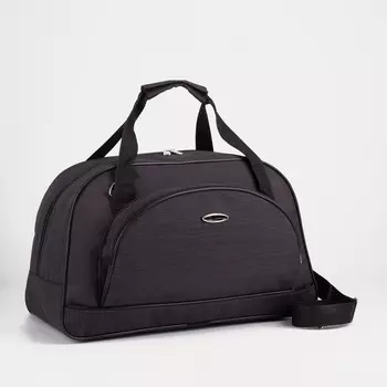 Сумка спортивная, отдел на молнии, наружный карман, длинный ремень, цвет чёрный