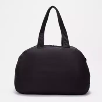 Сумка спортивная, отдел на молнии, наружный карман, длинный ремень, цвет чёрный