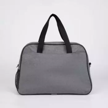 Сумка спортивная, отдел на молнии, наружный карман, длинный ремень, цвет серый