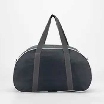 Сумка спортивная на молнии, наружный карман, длинный ремень, цвет серый